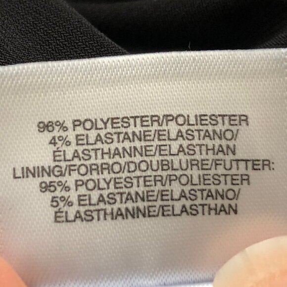 Anne Klein Cap Slv Fit & Flare Geometric Print Belted V Neck Dress Blk Wht Sz 12 - Picture 13 of 14